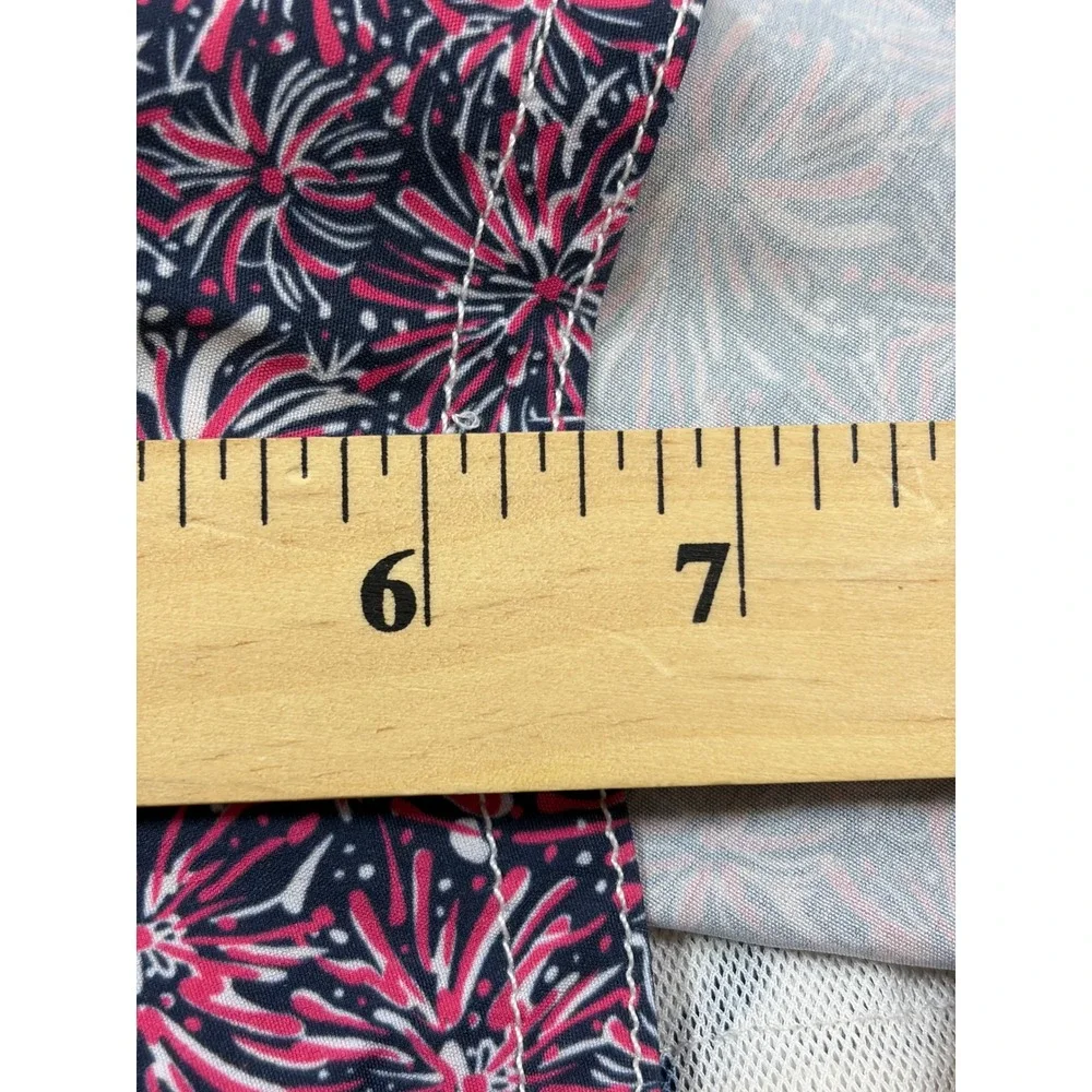 Johnnie-O Mens XXL Swim Trunks Navy Pink Fireworks Floral Board Shorts Liner